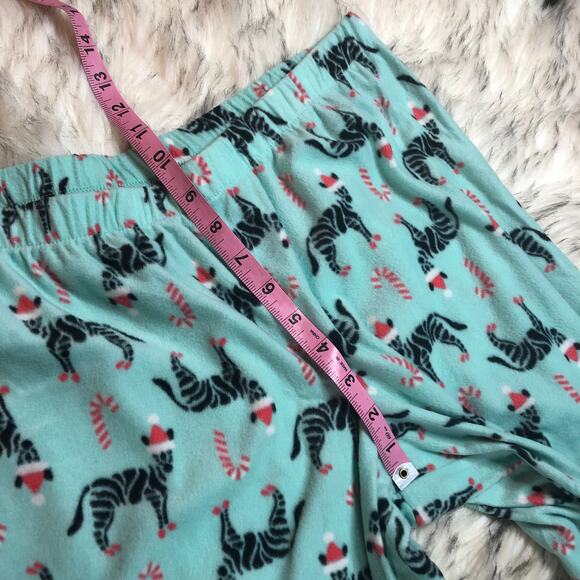 NWOT SO Blue Zebra Print Christmas Themed PJ Pants - Picture 7 of 13